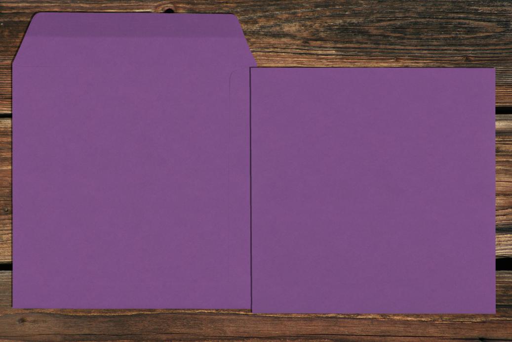 Versandtaschen 190x190 mm Nassklebend Violett 120 g/qm